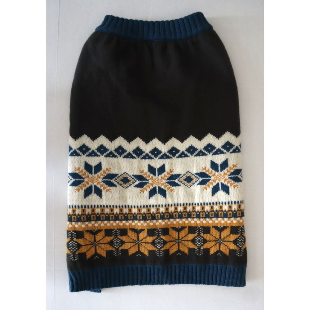 Master Paws 5971622 Sz Large Blue Fairisle Dog/Pet Sweater